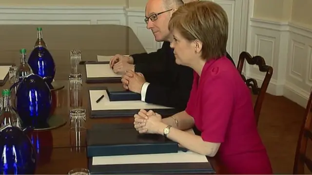 John Swinney and Nicola Sturgeon