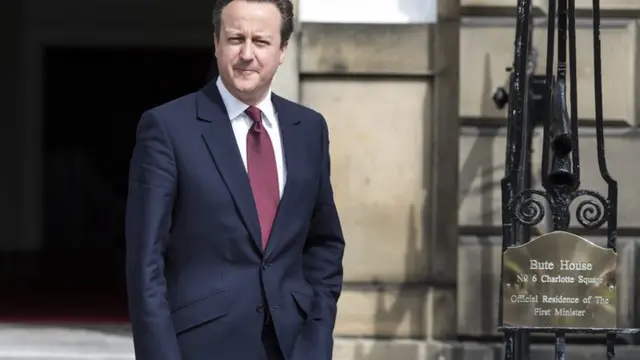 David Cameron leaves Bute House