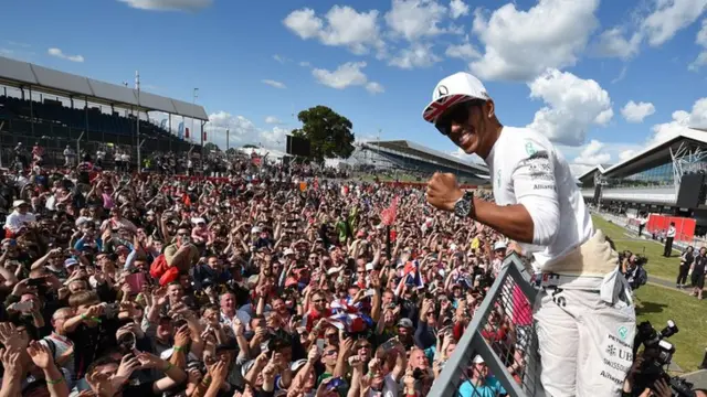 Lewis Hamilton at Silverstone