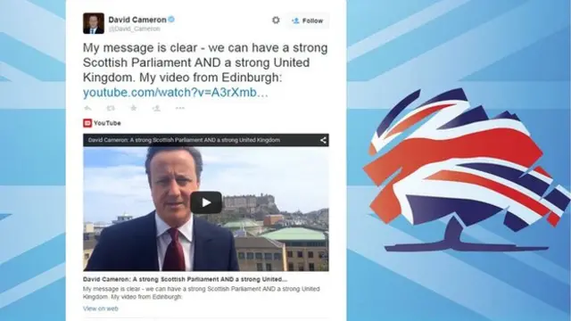 Tweet by David Cameron