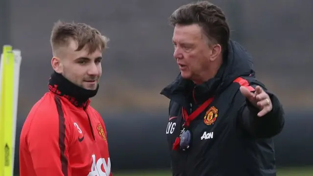 Luke Shaw and Louis van Gaal