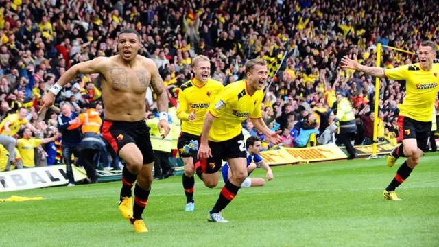 Troy Deeney (left)