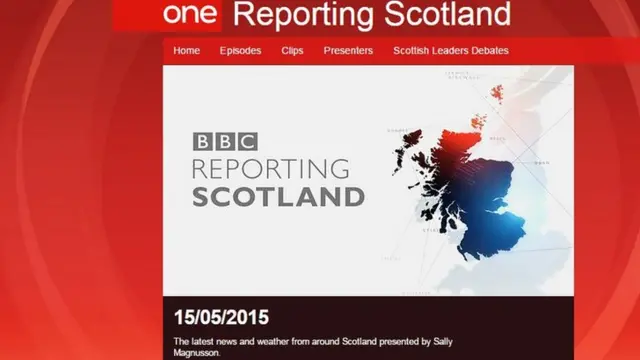 BBC Reporting Scotland webpage