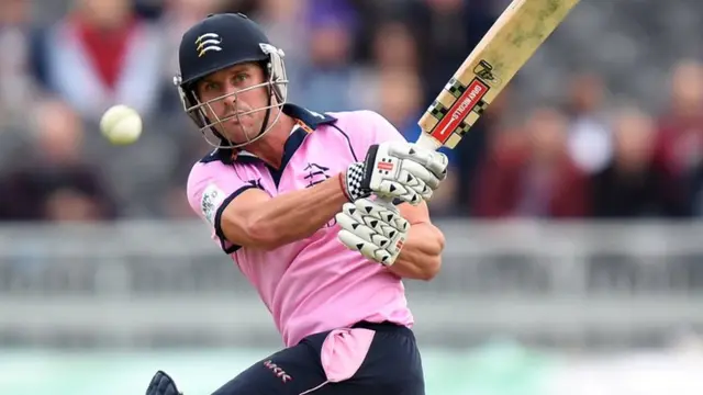 Nick Compton of Middlesex plays a shot