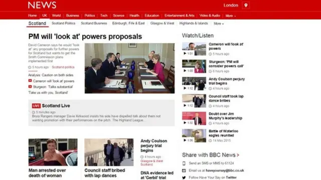 BBC Scotland News website