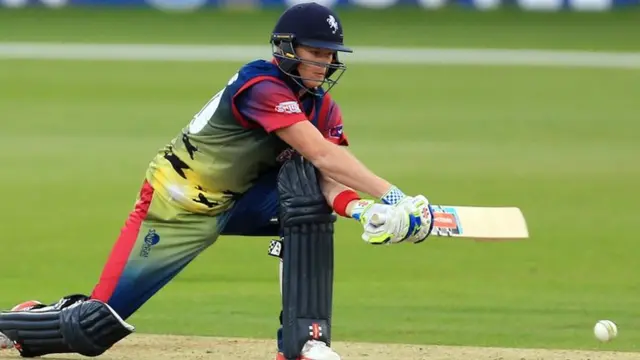 Sam Billings plays a shot