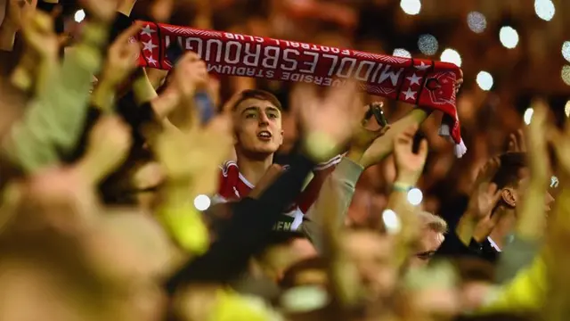 Middlesbrough fans celebrate