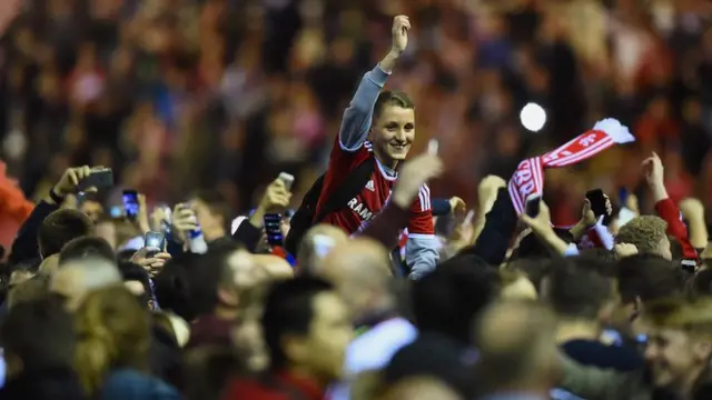 Middlesbrough fans celebrate