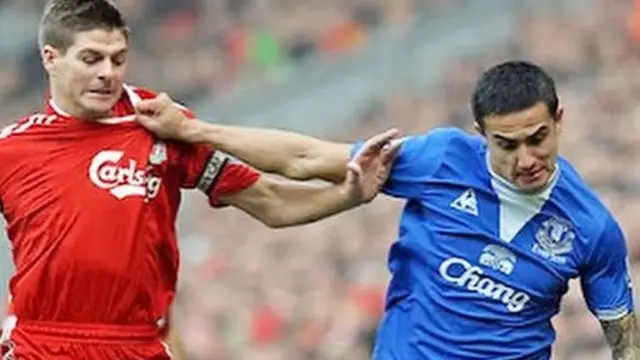 Steven Gerrard and Tim Cahill