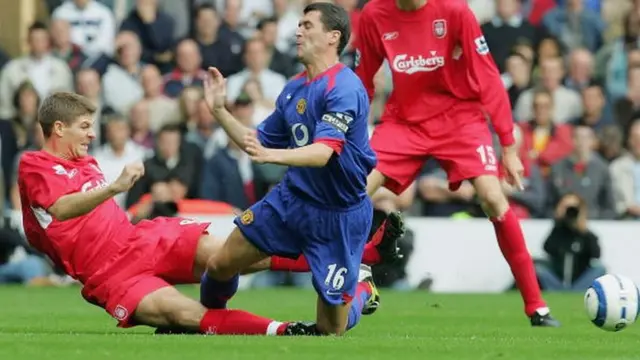 Steven Gerrard (left) and Roy Keane