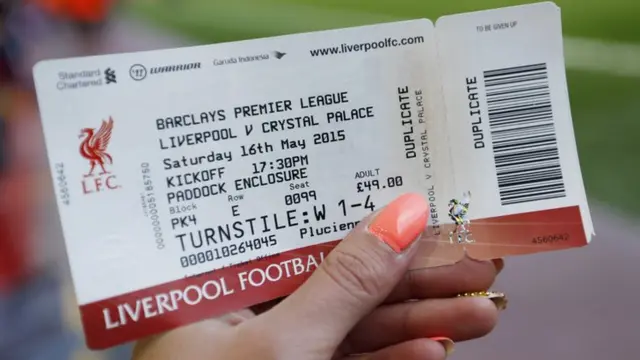 Liverpool match ticket