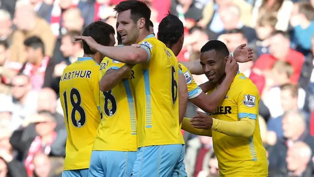 Jason Puncheon celebrates his goal