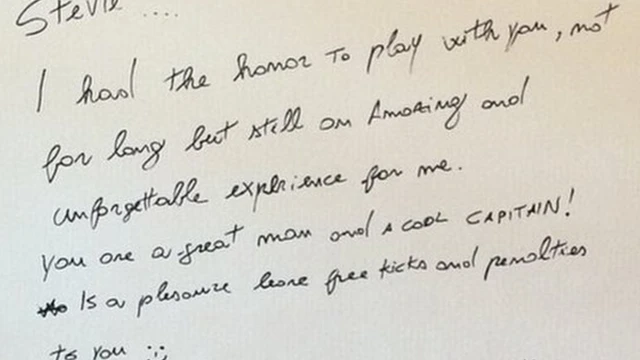 Mario Balotelli's letter to Steven Gerrard