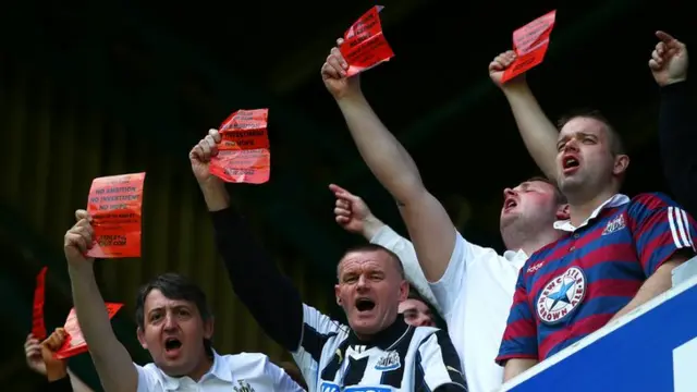 Newcastle fans at QPR