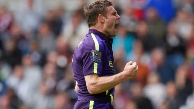 James Milner celebrates