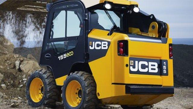 yellow JCB digger