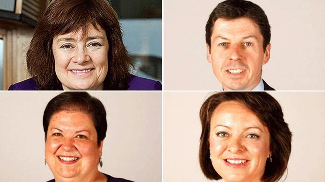 (Top, clockwise) Sarah Boyack, Ken Macintosh, Jackie Baillie and Jenny Marra