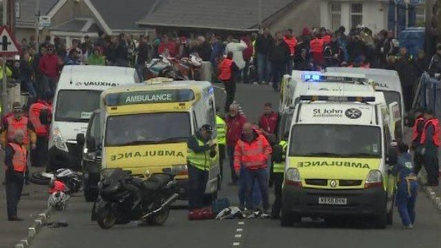 North West 200 crash scene