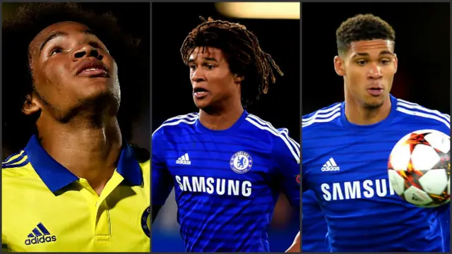 Izzy Brown, Nathan Ake and Ruben Loftus-Cheek