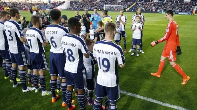 Chelsea players walk out