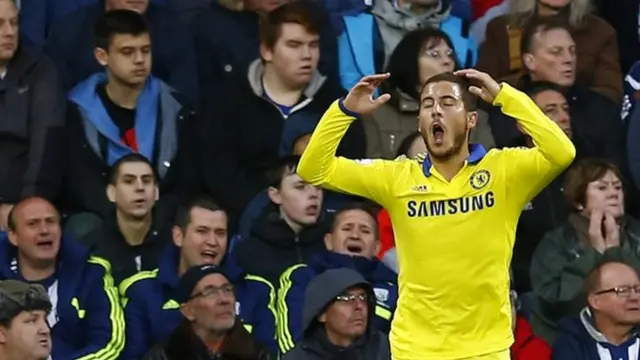 Eden Hazard reacts