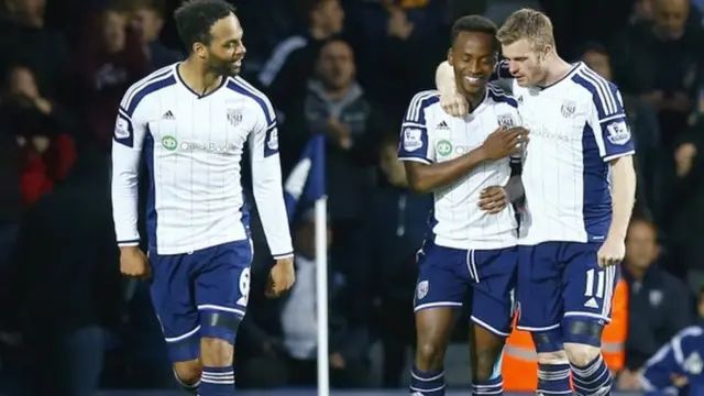 Saido Berahino celebrates scores his second goal