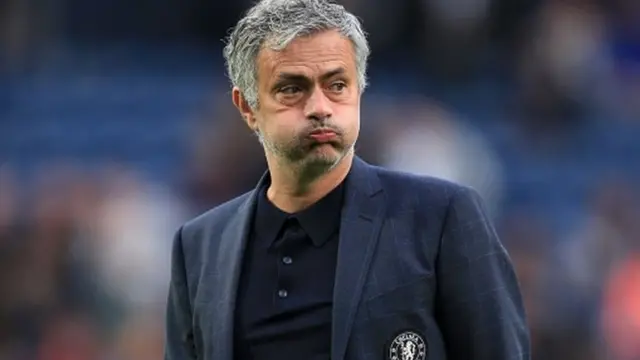 Jose Mourinho puffs his cheeks