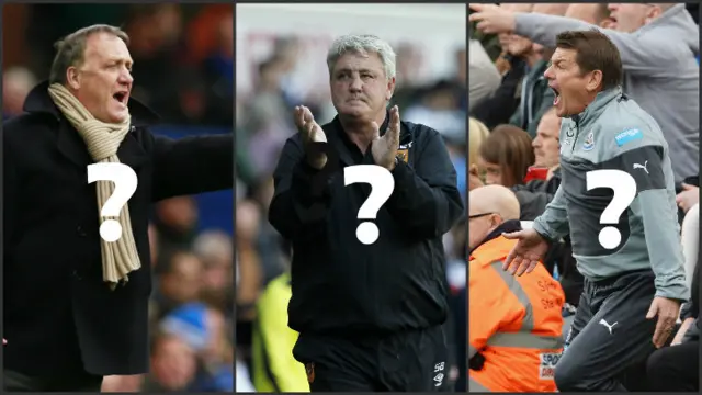 Dick Advocaat, Steve bruce and John Carver