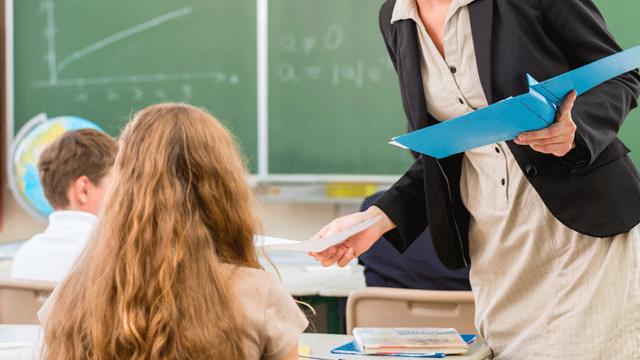 Teacher in classroom