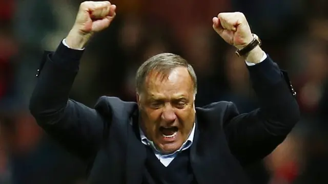 Dick Advocaat celebrates at full time