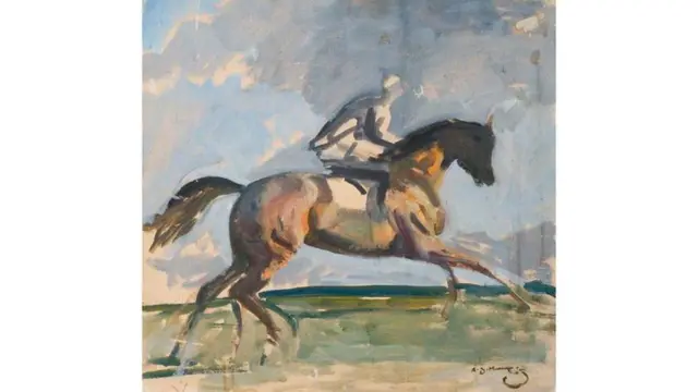 Study for 'Coming up the Canter'