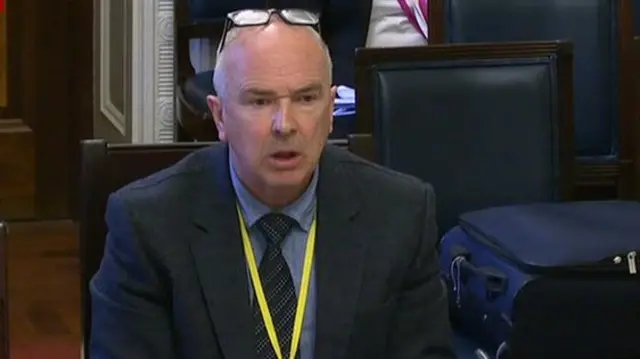 Paul Scott addresses the committee on 30 April