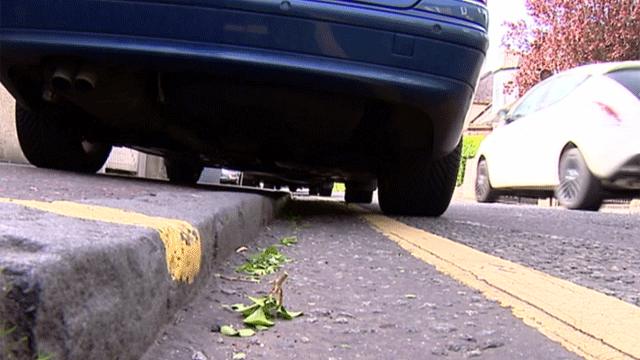 Car on pavement