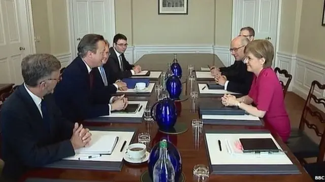 The meeting is being held at the first minister's official residence at Bute House in Edinburgh