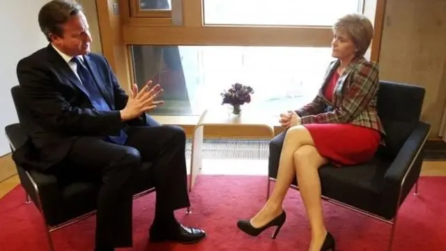 David Cameron and Nicola Sturgeon met at Holyrood on the day new devolution plans were published