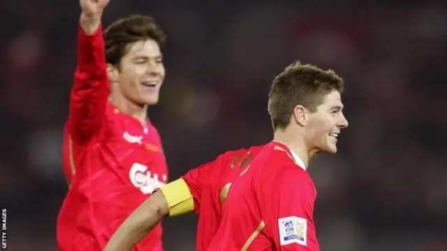 Steven Gerrard and Xabi Alonso