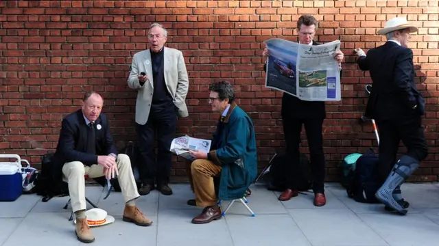 MCC members queue outside Lord's