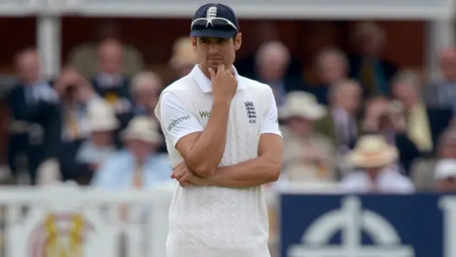 Alastair Cook in thought