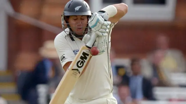 Ross Taylor plays a shot