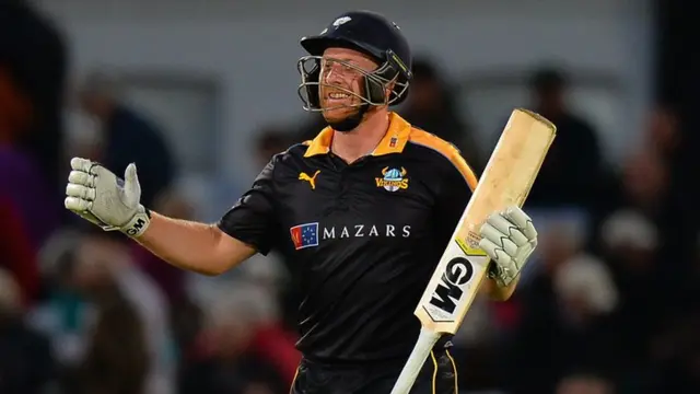 Andrew Gale celebrates