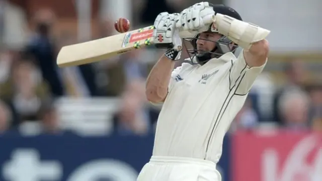 Kane Williamson hits a shot