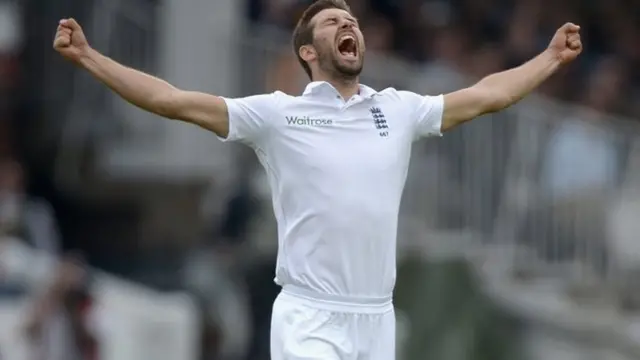 Mark Wood celebrates