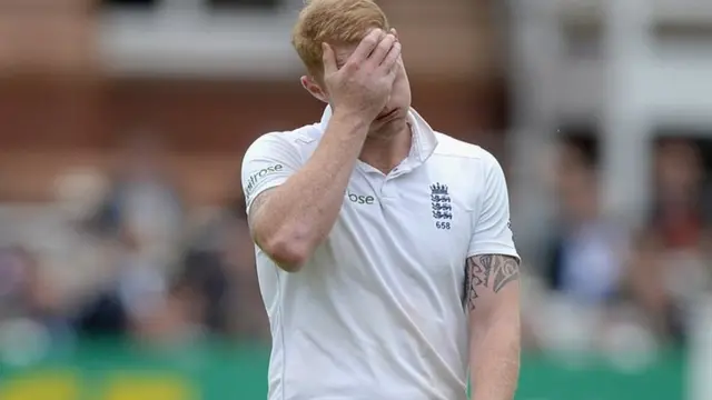 Ben Stokes looks dejected