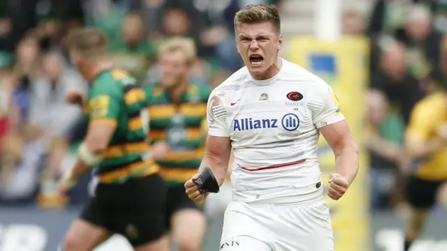 Owen Farrell celebrates