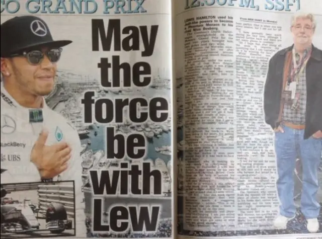 Lewis Hamilton in the Sun