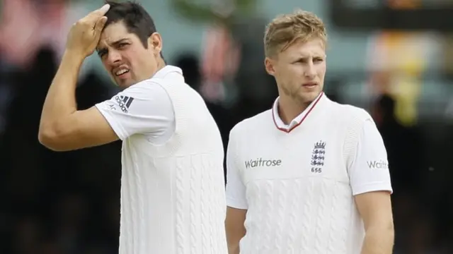 Joe Root and Alastair Cook await a review