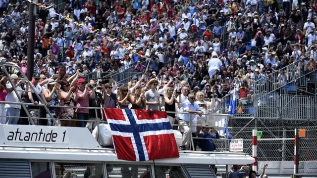 Fans on a boat