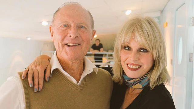 Geoffrey Boycott and Joanna Lumley