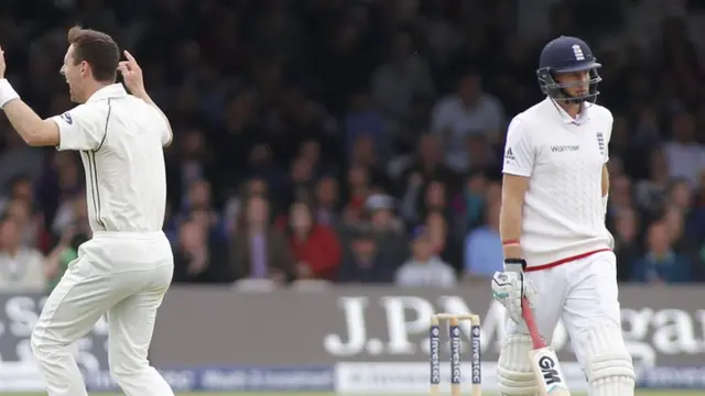 Joe Root walks off