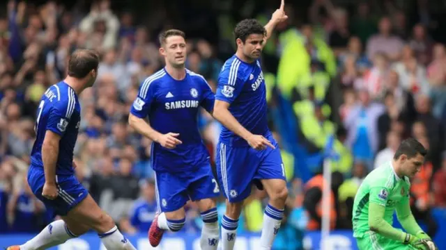 Diego Costa celebrates